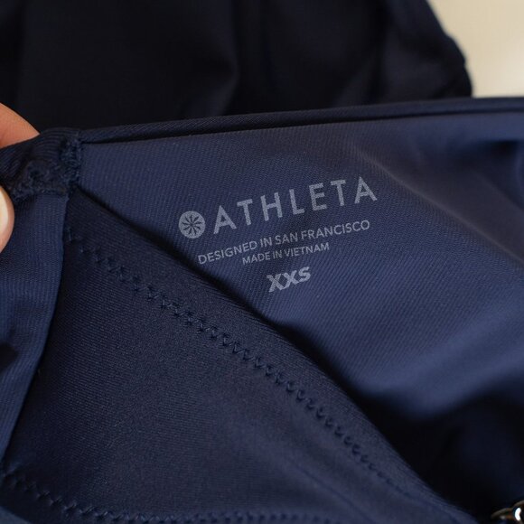 🚨 Athleta Square Neck One Piece Swimsuit Navy Blue - Picture 6 of 11